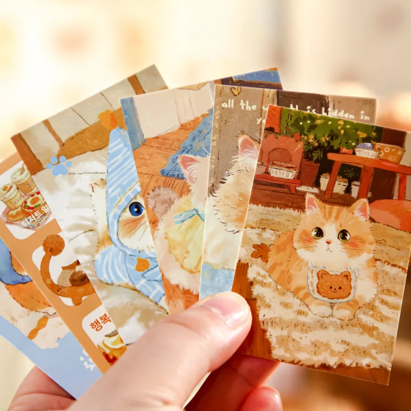 28 Teile/schachtel Nette Hund Katze Karte Nette Kreative Memo Pad Für Junk Journal Tagebuch Planer Nette Nachricht Karte Home Office Student verwenden – Detail 4
