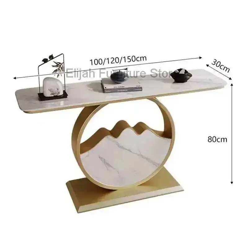 

Table Center Midcentry Metal Marble Modern Console Hallway Console Table Luxury Entrance Wohnzimmer Tisch Living Room Furniture