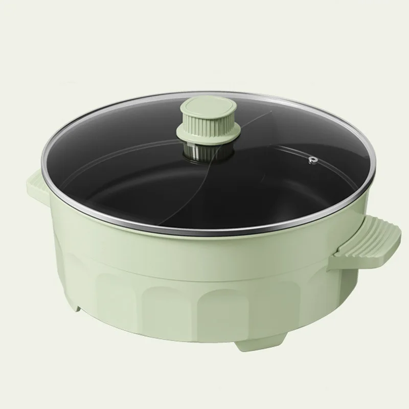 Round electric cooking pot, household non-stick pan, student rental housing for household use