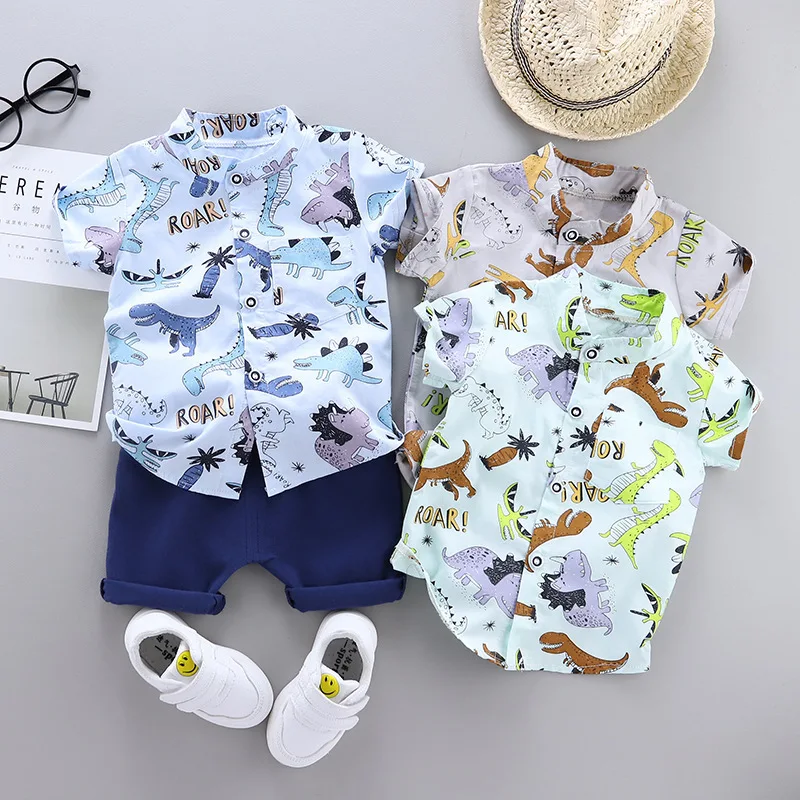 

New Summer Baby Clothes Suit Children Cartoon Shirt Shorts 2Pcs/Sets Toddler Boys Clothing Infant Casual Costume Kids Tracksuits