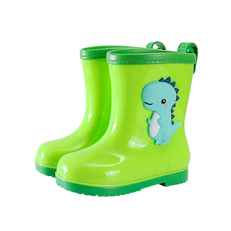 New Children PVC Cute Cartoon Rain Boots Waterproof Boys Girls Non-slip Rainboots Water Shoes Wellies Boots For Kids