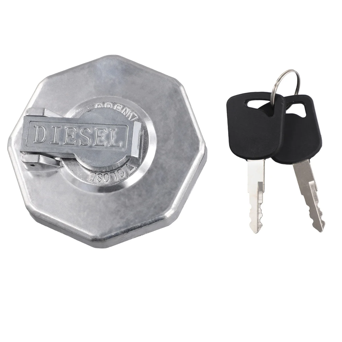 Car Fuel Cap with Key for ISUZU ELF NPR NQR 4HK1 8-98146010-0 8-98088982-0 Silver