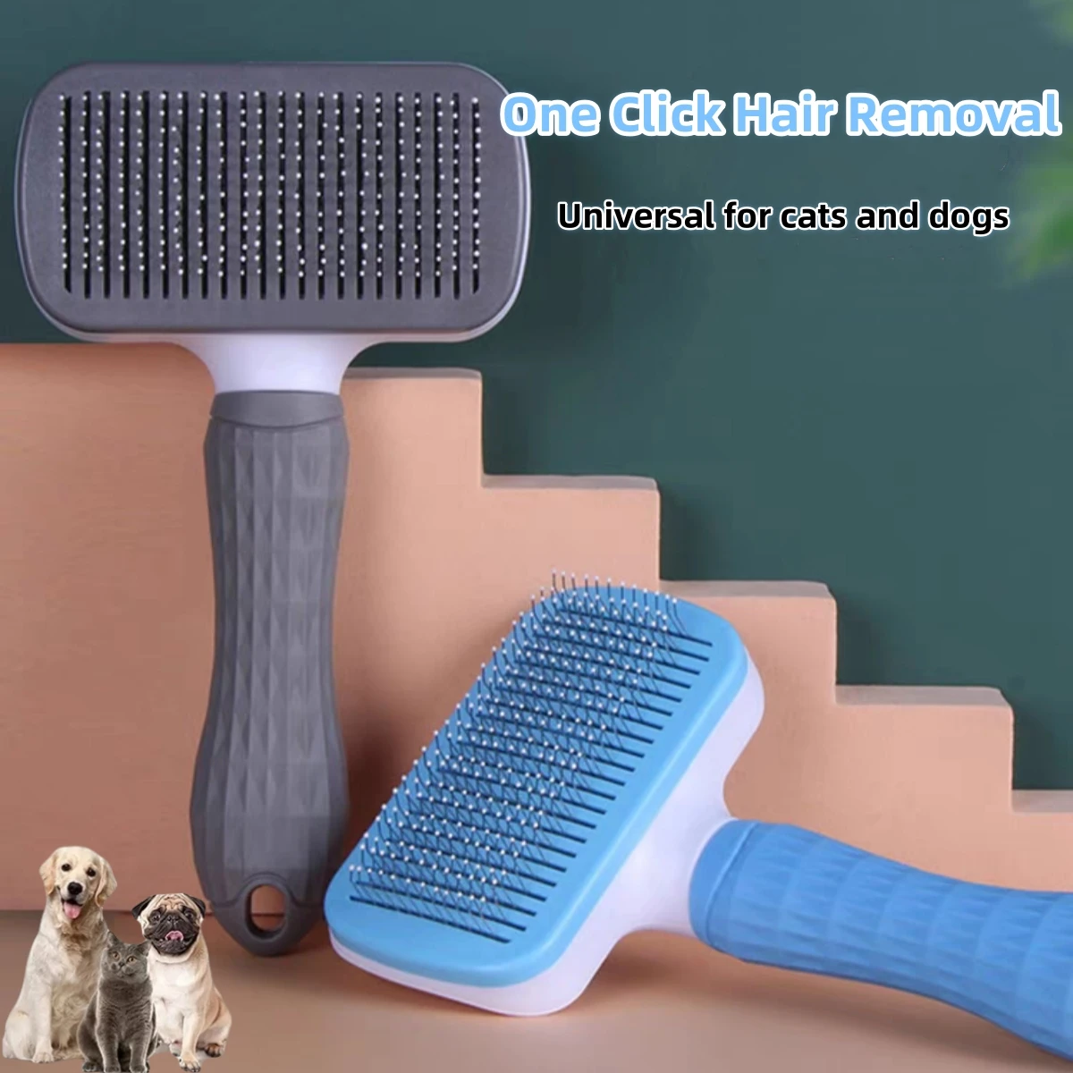 

Dog Brush Cat Comb Self Cleaning Pet Hair Remover Brush For Dogs Cats Grooming Pet supplies Pets Dematting Comb Tool Accessories