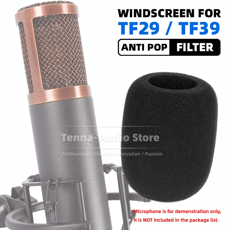 

For Telefunken TF29 TF39 TF 29 39 Copperhead Microphone Windscreen Windshield Sponge Mic Cover Windproof Foam Pop Filter Shield