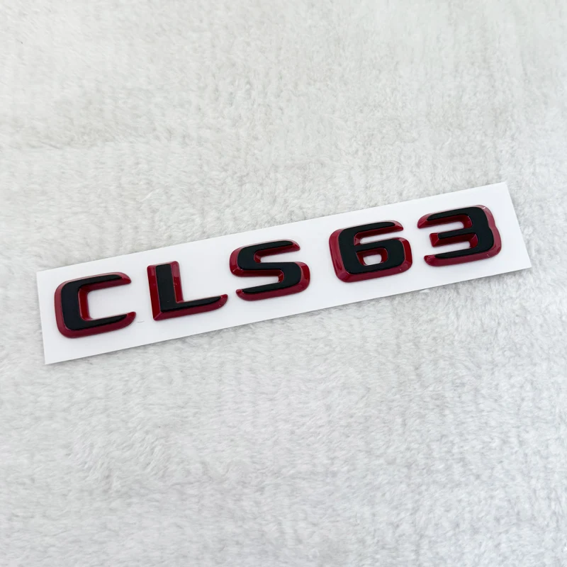 Błyszczący Czarno-Czerwony 3D ABS Znak Samochodowy Logo Zamiennik CLS 53 63S TURBO 4MATIC V8 BITURBO Auto Tylna Klapa Boczna Ozdoba Błotnika — 2