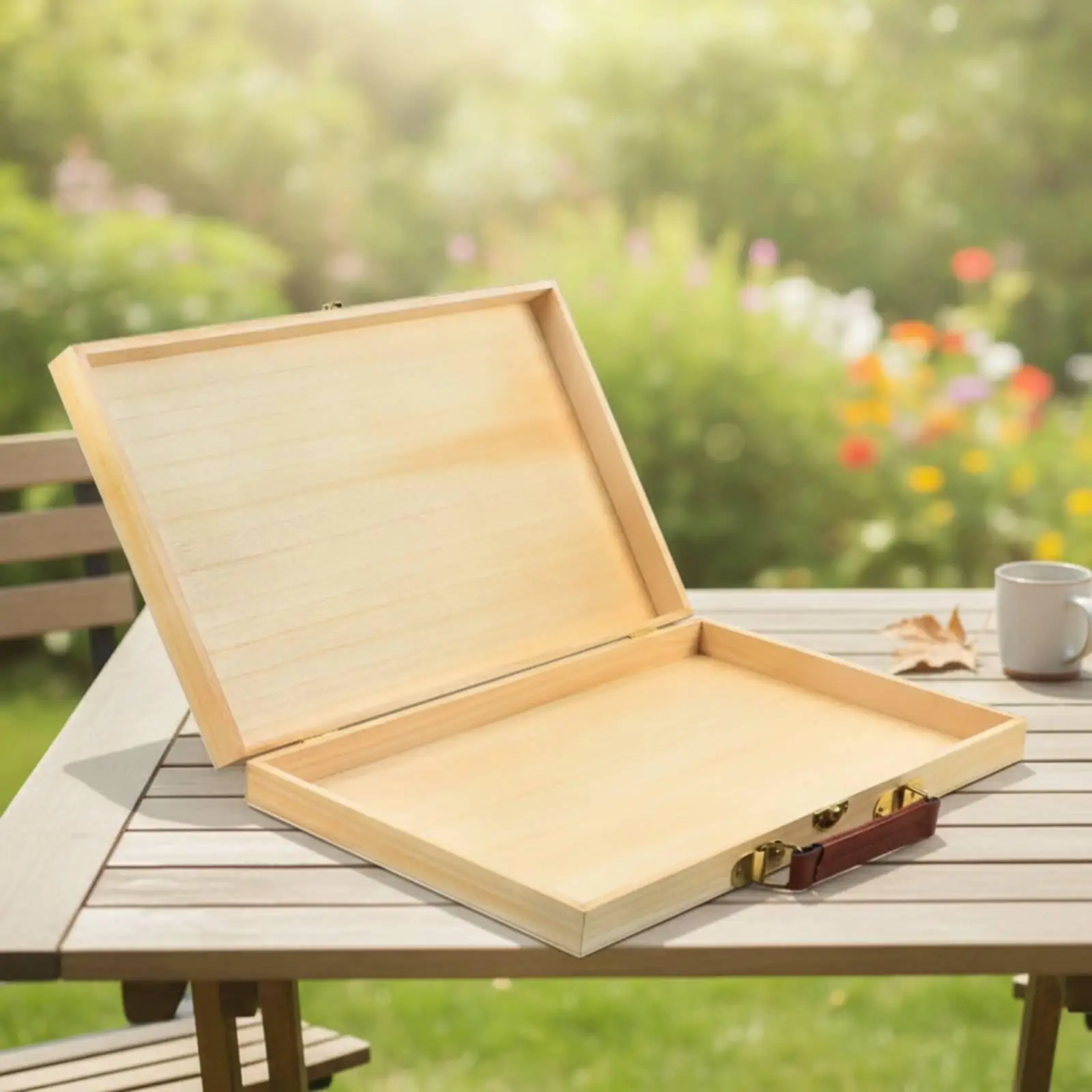 Wood Wood Storage Box Lightweight Art Tool Container Compact