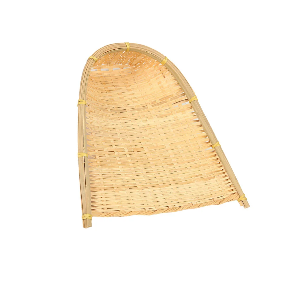 

Large Bamboo Weaving Dustpan DIY Creative Art Painting Hanging Pendants Retro Corridor Decorations Handmade Home Art