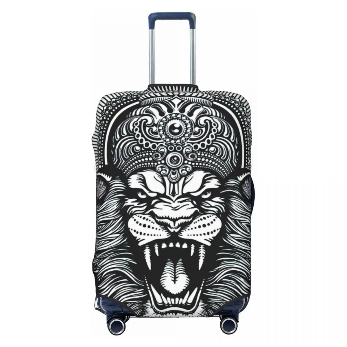 

Narasimha In Black Print Luggage Protective Dust Covers Elastic Waterproof 18-32inch Suitcase Cover Travel Accessories