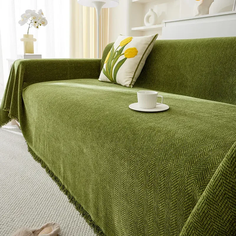 New Texture Sofa Cover Towel Universal All Season Luxury One Piece Full Coverage Sofa Protector Blanket Home Textile