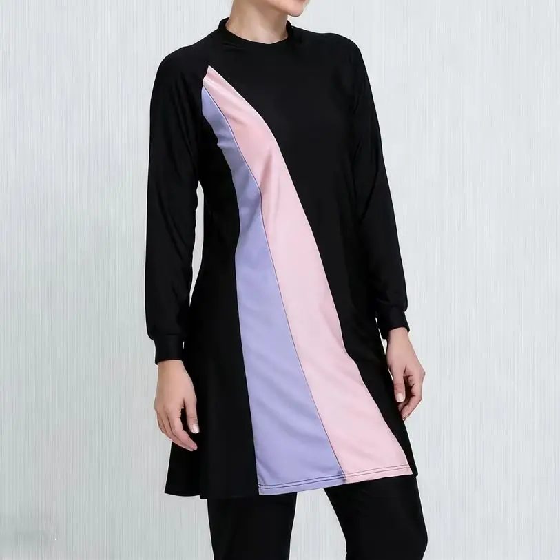 

Burkini Femme Musulmane консервативный Maillot De Bain 3 шт. мусульманский женский купальник в хиджабе исламский купальник арабский купальный костюм 8XL