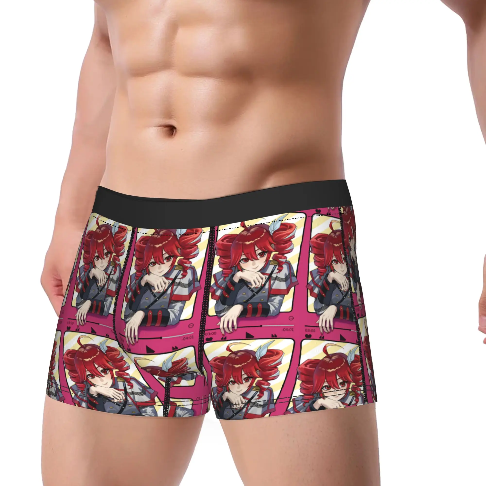 Kasane Teto Character Underwear  Man Underpants Printed Breathable Boxer Shorts Hot Sale Boxer Brief Big Size 2XL