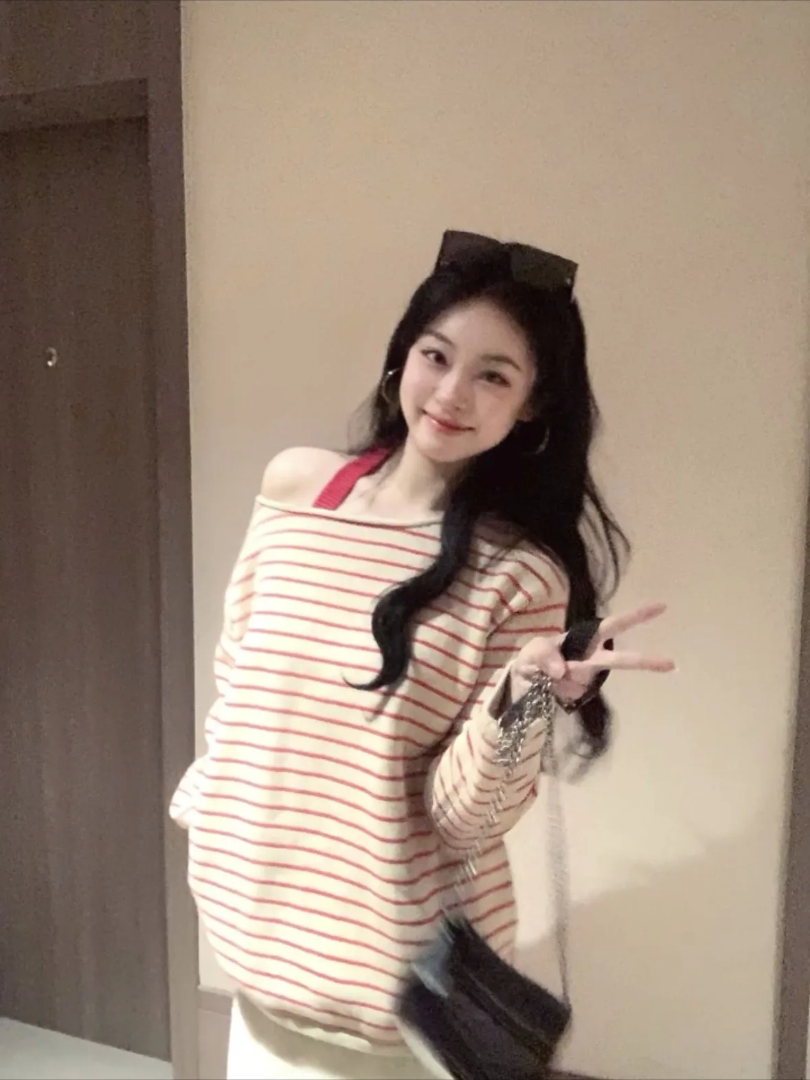 Coréen Sle coupe ample longue Sve tricoté pull femmes automne hiver Thiened oul baré doux confortable pull aérien