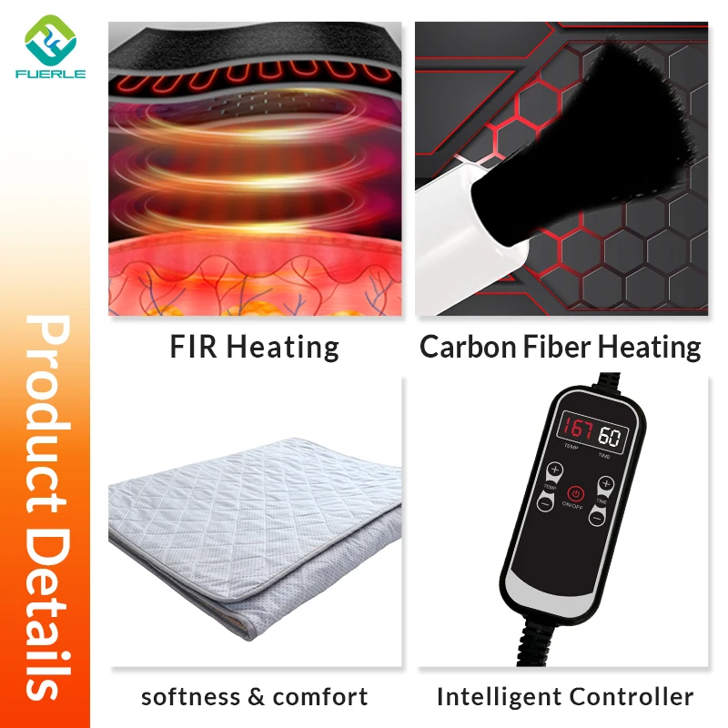 Fuerle 110V/220V Electric Heating Mat Queen Size Carbon Fiber Heating Pad For Home Use Comfortable Warmth Sleeping Support