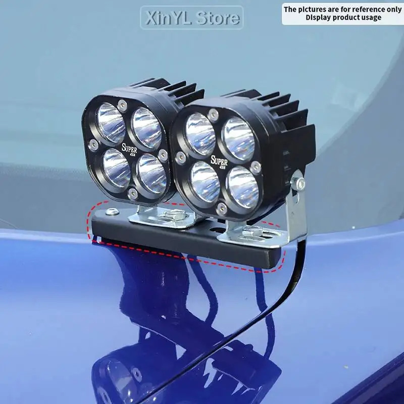 A-Pillar LED Work Light Bracket Mounting Holder For Dodge Charger 2015 Up  Drving Lamp Metal Holder Car Accessories