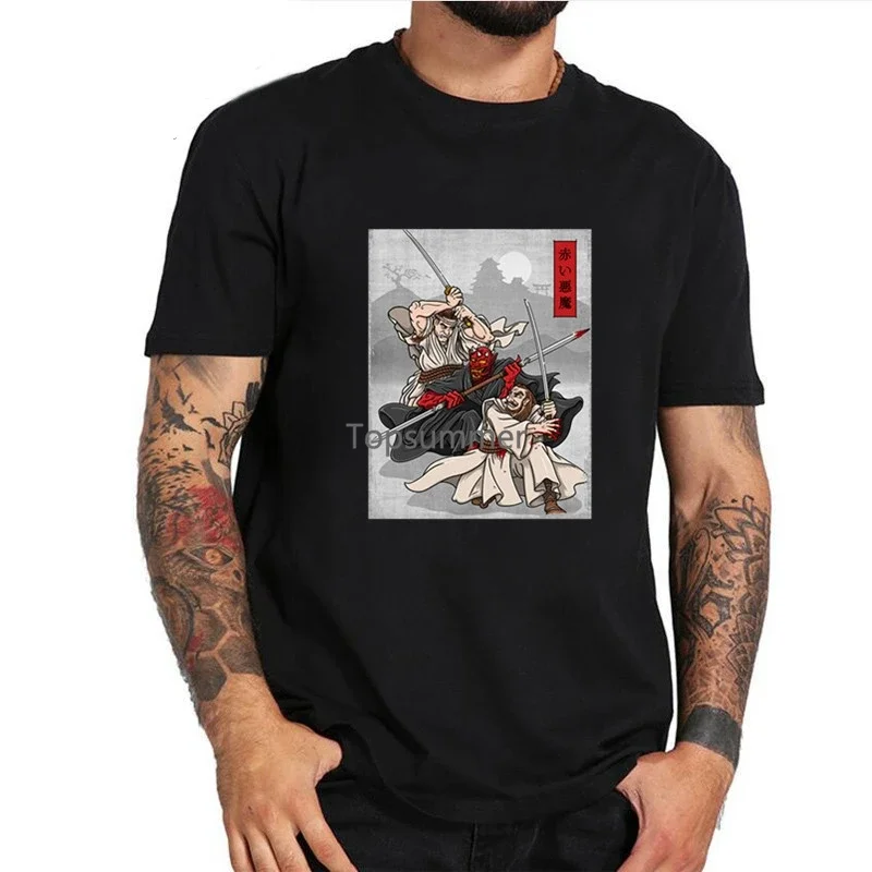 3D Japan Style Retro Evils Samurai Men Japanese T Shirt Famous Red Demon Tee Shirt Spring Xs-Xxxl Customized Comfortable Shirt