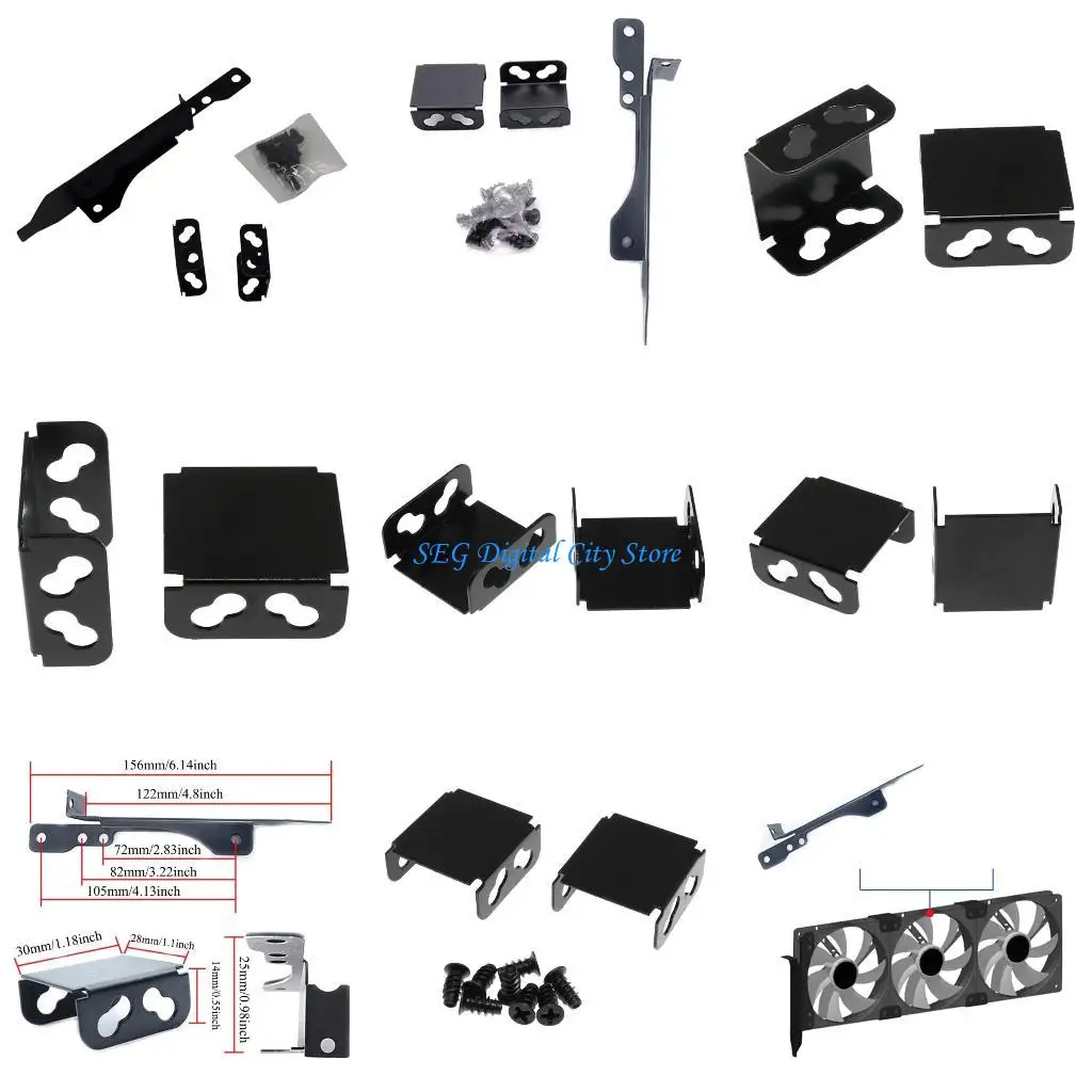 

Шлот -кронштейн U75B PCI для 80 90 120 мм ПК охлаждает охлаждение вентиляторов Fixing Tool Diy