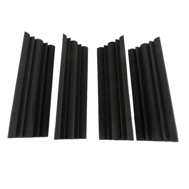 4Pcs 12 X 12 X 48cm High Density Acoustic Foam Panel Bass Trap Sound Absorption Studio Wall Corner Foam Noise Insulation Panels