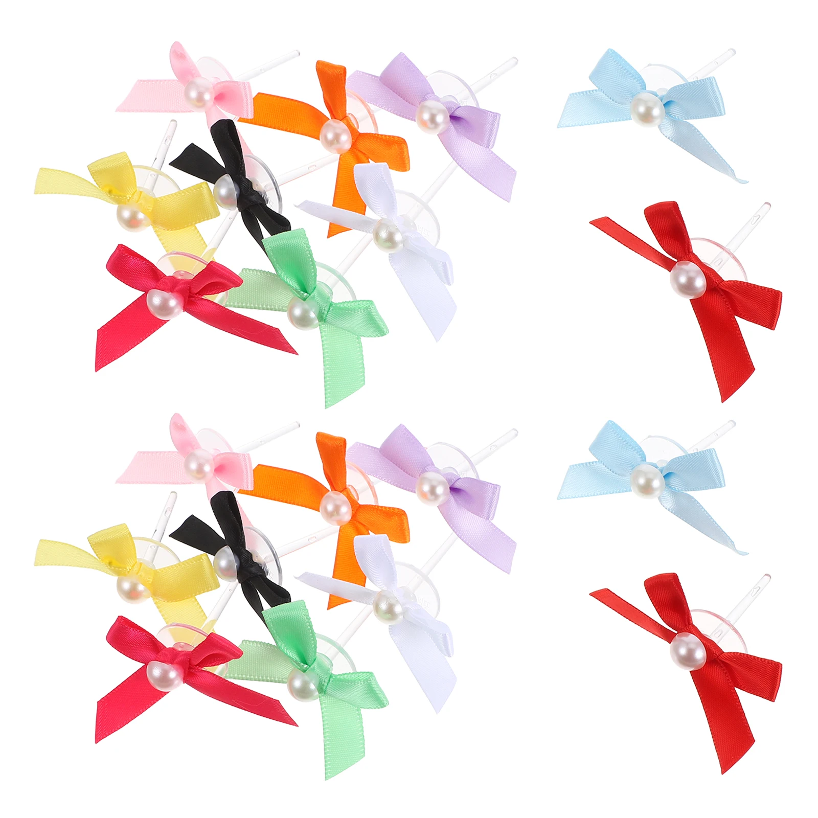 

100Pcs Pearl Bowknot Cake Toppers Ballet Theme DIY Dessert Decorations Bowcupcake Picks Birthday Wedding Bachelorette Party Cake