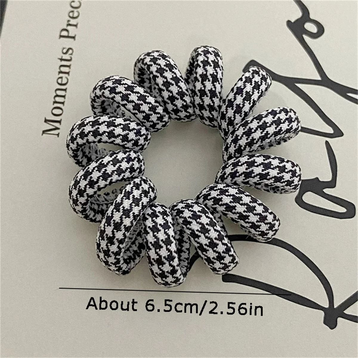 New Spiral Hair Ties Telephone Cord Scrunchies Colorful Plaid Grid Rubber Elastic Hair Band Ponytail Holder Women Accessories