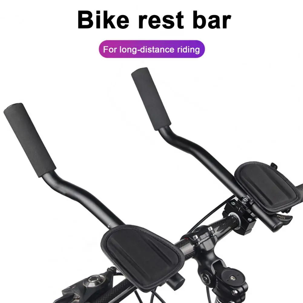 

Bike Rest Handlebar Aluminium Alloy Thick Sponge Arm Cushion Cycling Bicycle Relaxation TT Handle Bar MTB Road Bike Arm Rest Bar