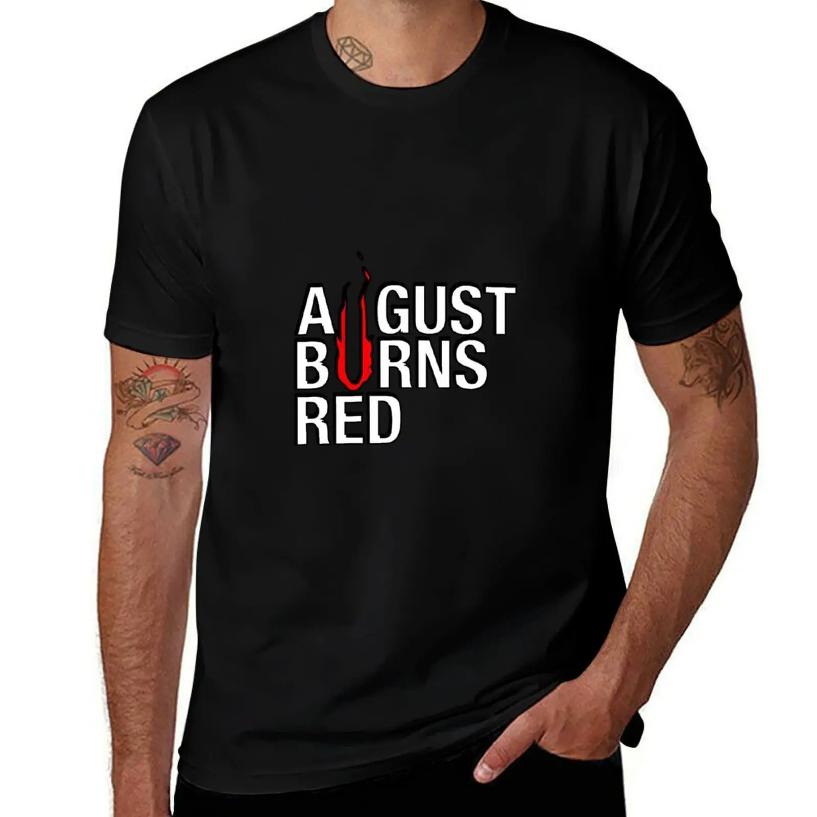 

AUGUST 03,American metalcore band,BURN'S RED T-Shirt essential t shirt Blouse mens clothes