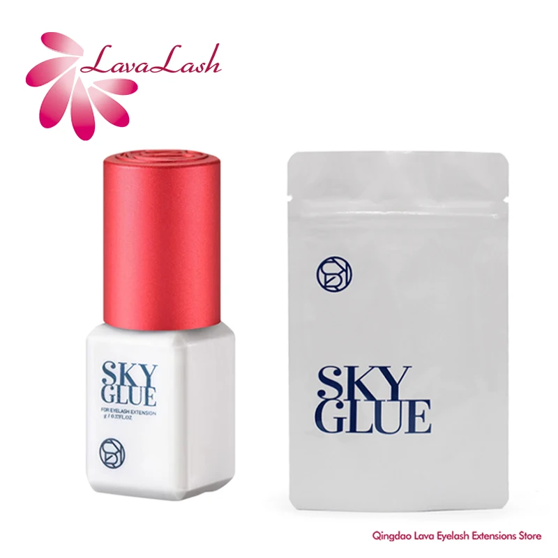 1 Butelka SKY S+ Klej do sztucznych rzęs Korea Oryginalny 5ml Czerwony Cap Beauty Health Lava Beauty Shop Narzędzia do makijażu Klej