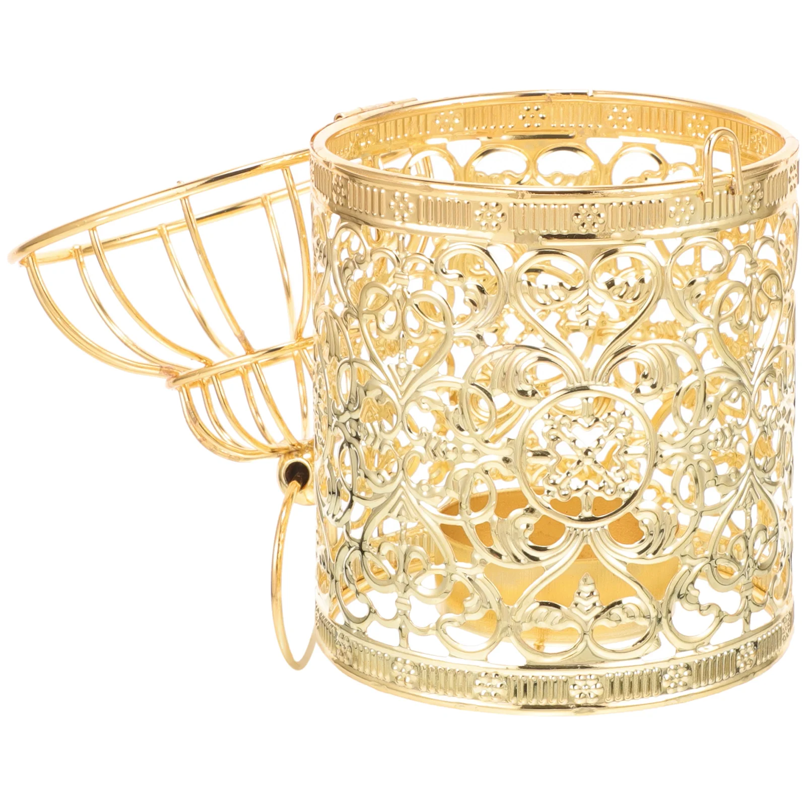

Metal Birdcage Holder Tealight Lantern Hanging Hollow Out Vintage Decorative Stand Wedding Party Decor