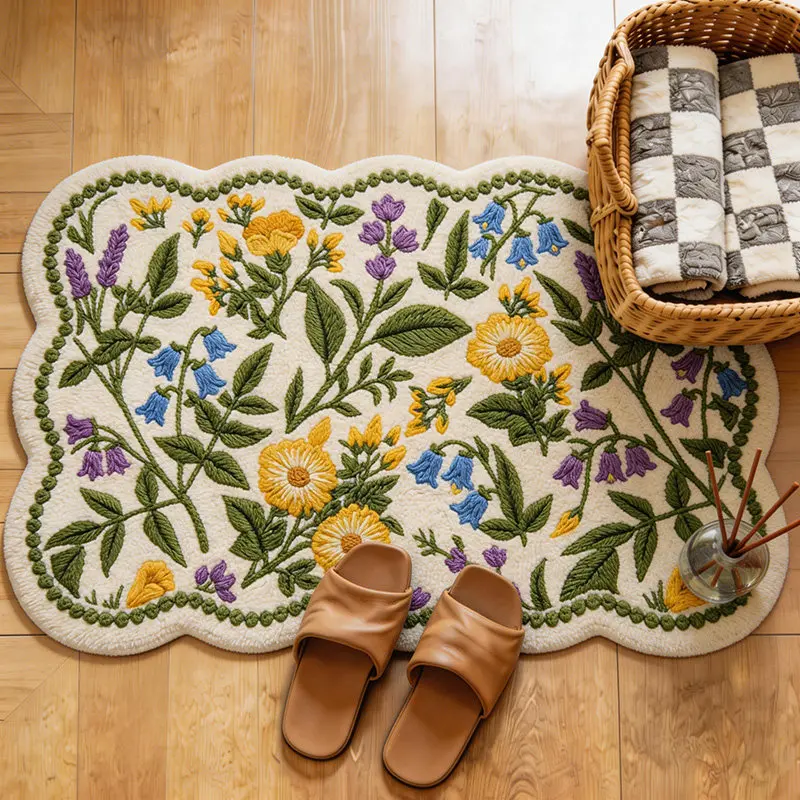 imitation velvet Bathroom Floor Mat Household Quick-Drying Carpet