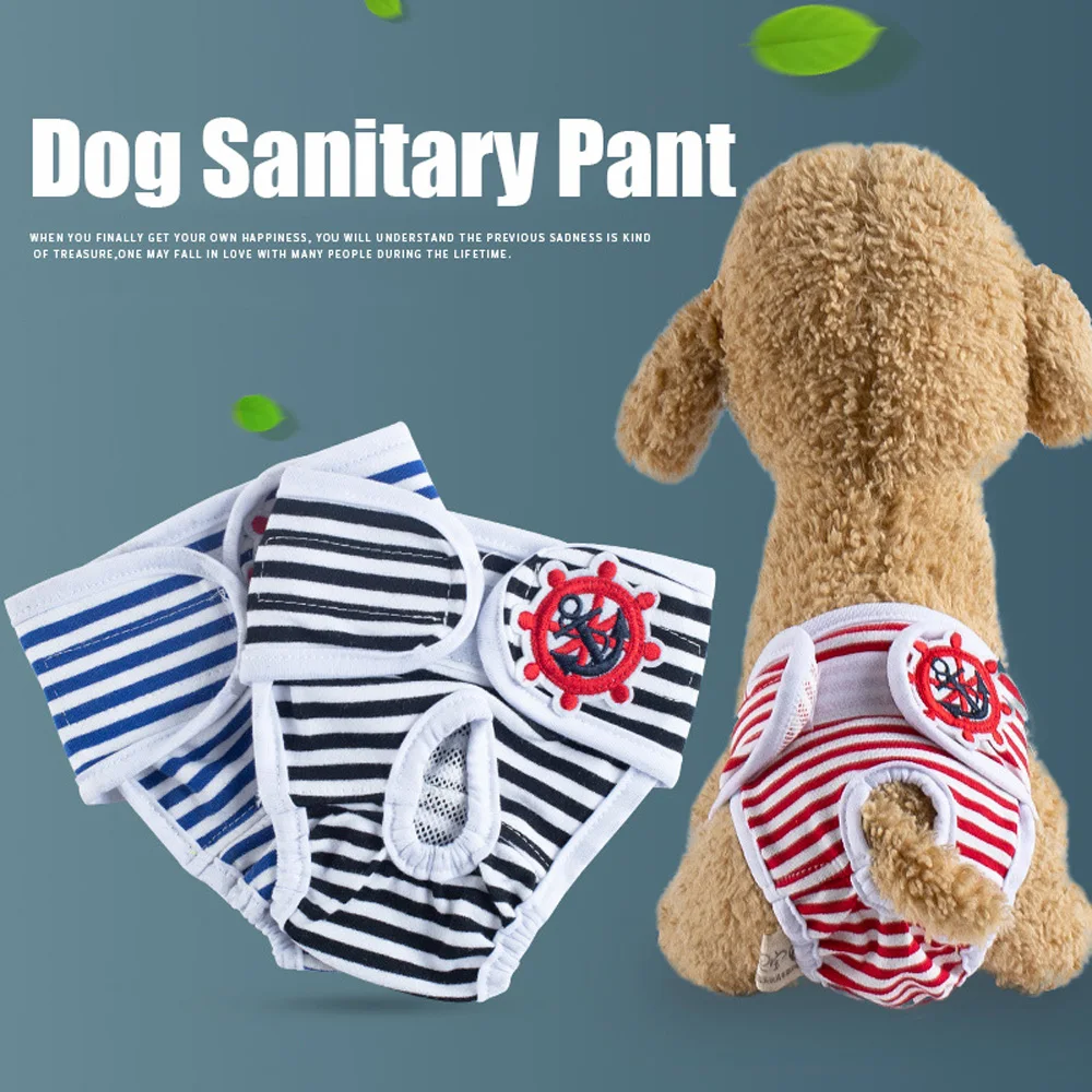

Sanitary For Female Male Dog Cotton Nappy Menstruation Diaper Pet Short Dog Pant Physiological Underwear