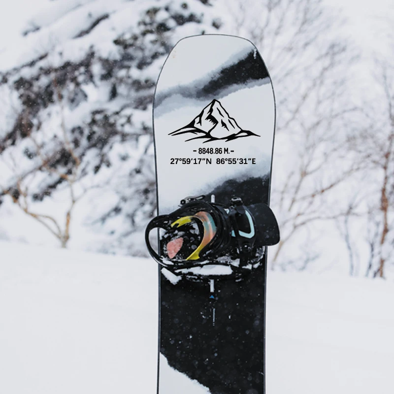 Mount Everest Decal, With Its Longitude and Latitude Decal, Creative & Fashion With High Quality for Car Trucks Snowboard & Lapt