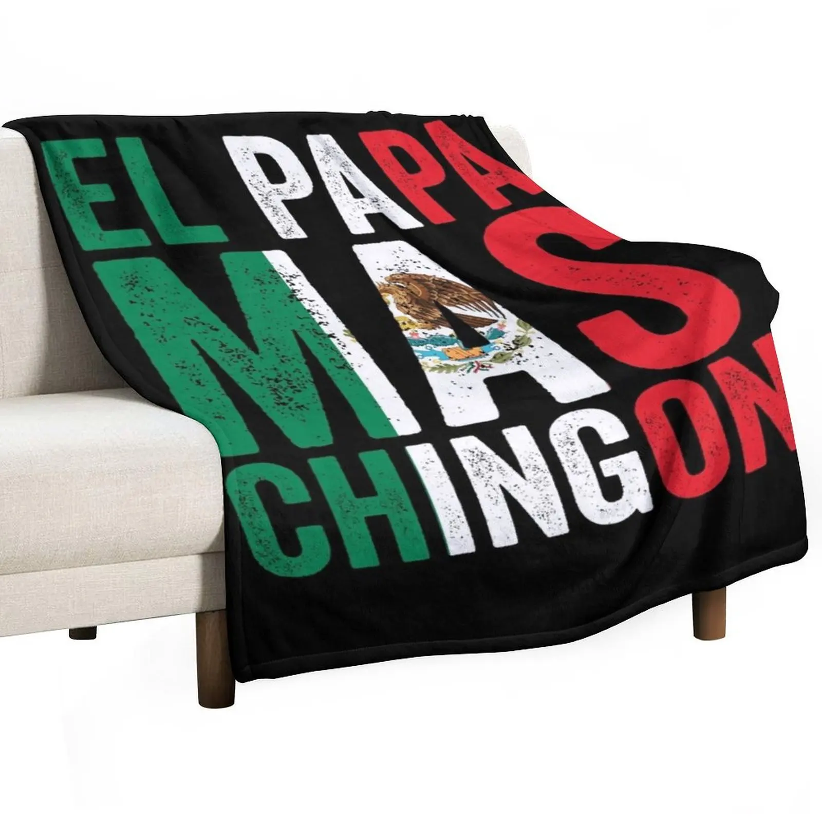 

El Papa Mas Chingon - Mexican Dad And Husband Throw Blanket Multi-Purpose Luxury Extra Large Throw Custom Blankets