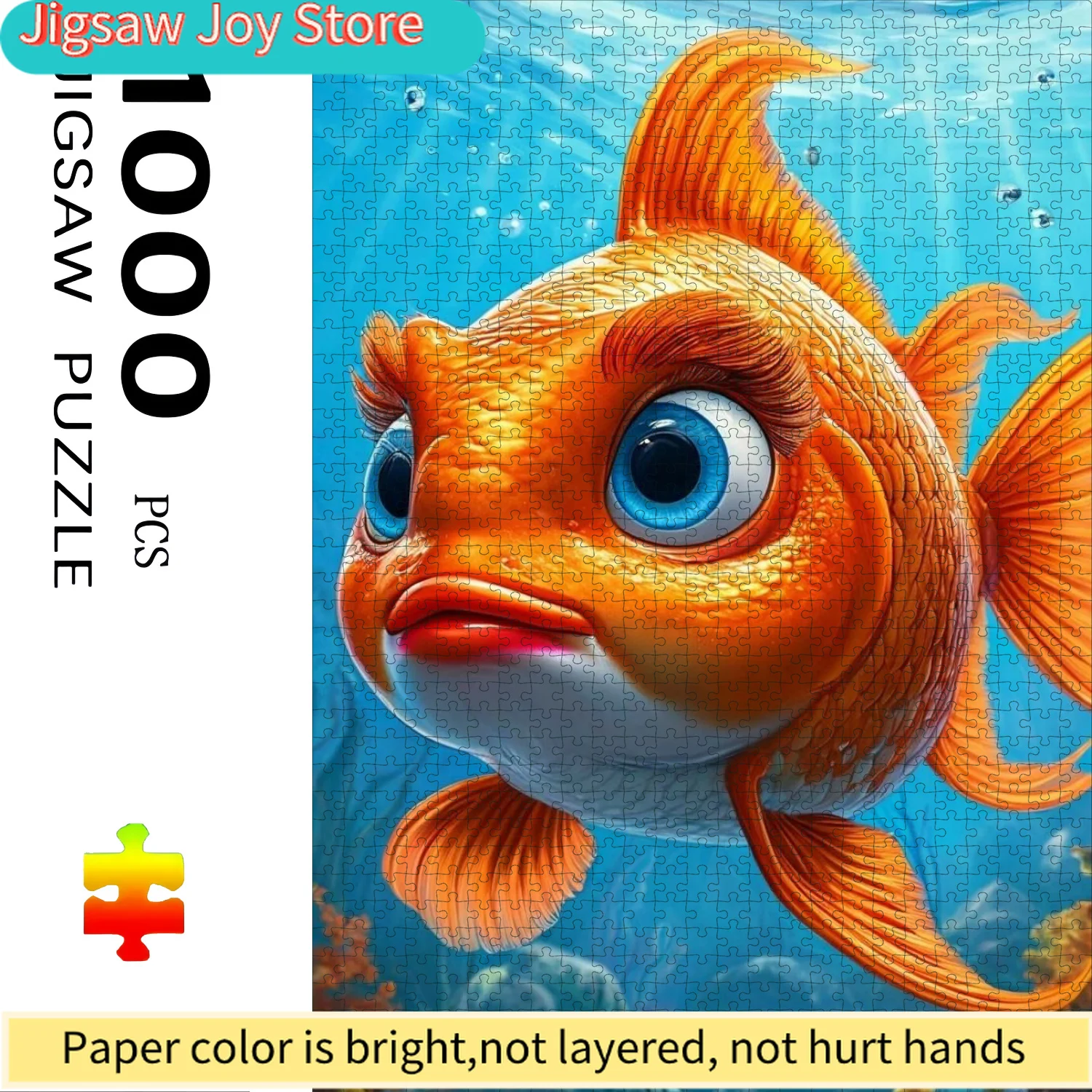 

Набор из 1000 деталей, дизайн с изображением золотых рыбок, сложный бумажный пазл — большой интерактивный пазл для взрослых и всей семьи