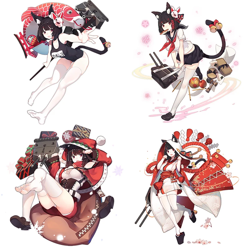 Three Ratels CYX15 Most complete Azur Lane IJN Yamashiro PVC Anime sticker for car bike motorcycle laptop wall stickers decals