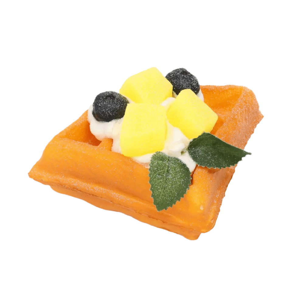 Children Hand Relax Simulation Bread Squeeze Food Shape Slow Rebound Waffle Bread Squeeze Soft PU Sensory Fidget Adults