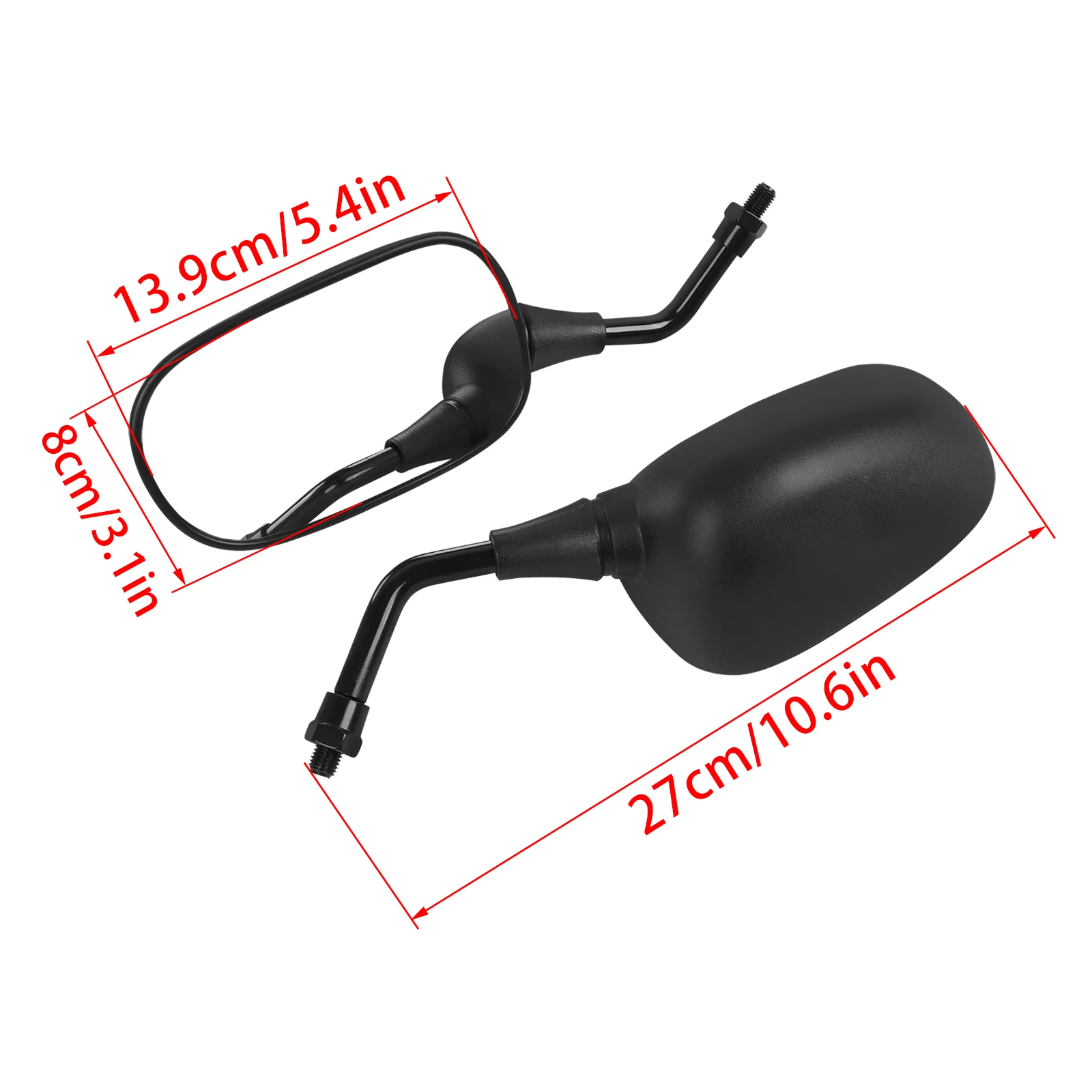 For Honda NSS250 300 Forza 250 FJS400 FJS600 SILVER WING FSC600 SH300 CB600 Hornet CB599 CB400X Convex  Side Rearview Mirrors