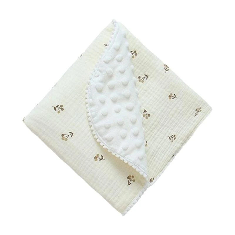 مقدمة من القطن ودعم الصوف المنتشرة بطانيات تلقي البطانيات حديثي الولادة للجنسين 0-3 سنوات لحاف سوبر الحضانة بطانيات 4xBC