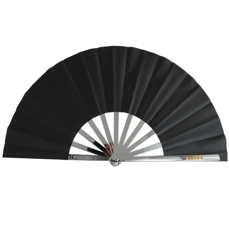 Zinc Aluminum Alloy Weighted Kung Fu Fan Tai Chi Fan Martial Arts Fan Martial Arts Fan Sound Fan Car Defense Metal Photo Prop