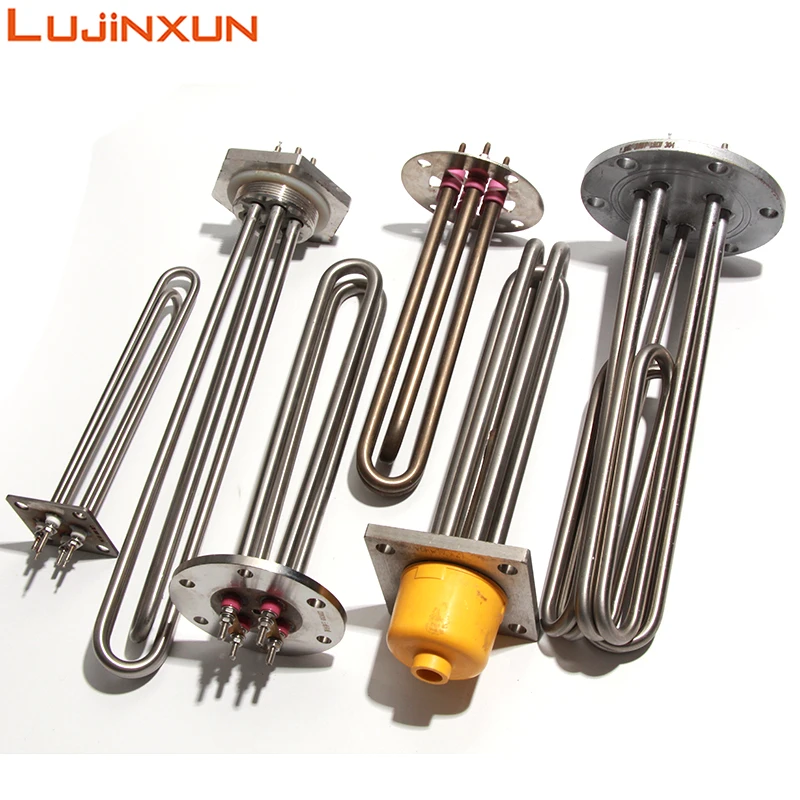 LUJINXUN قبول مخصص 1.5 "بوصة (OD50.5mm) 2 بوصة ثلاثي المشبك DN32/DN40/DN50 عنصر التدفئة سخان مياه غاطس كهربائي