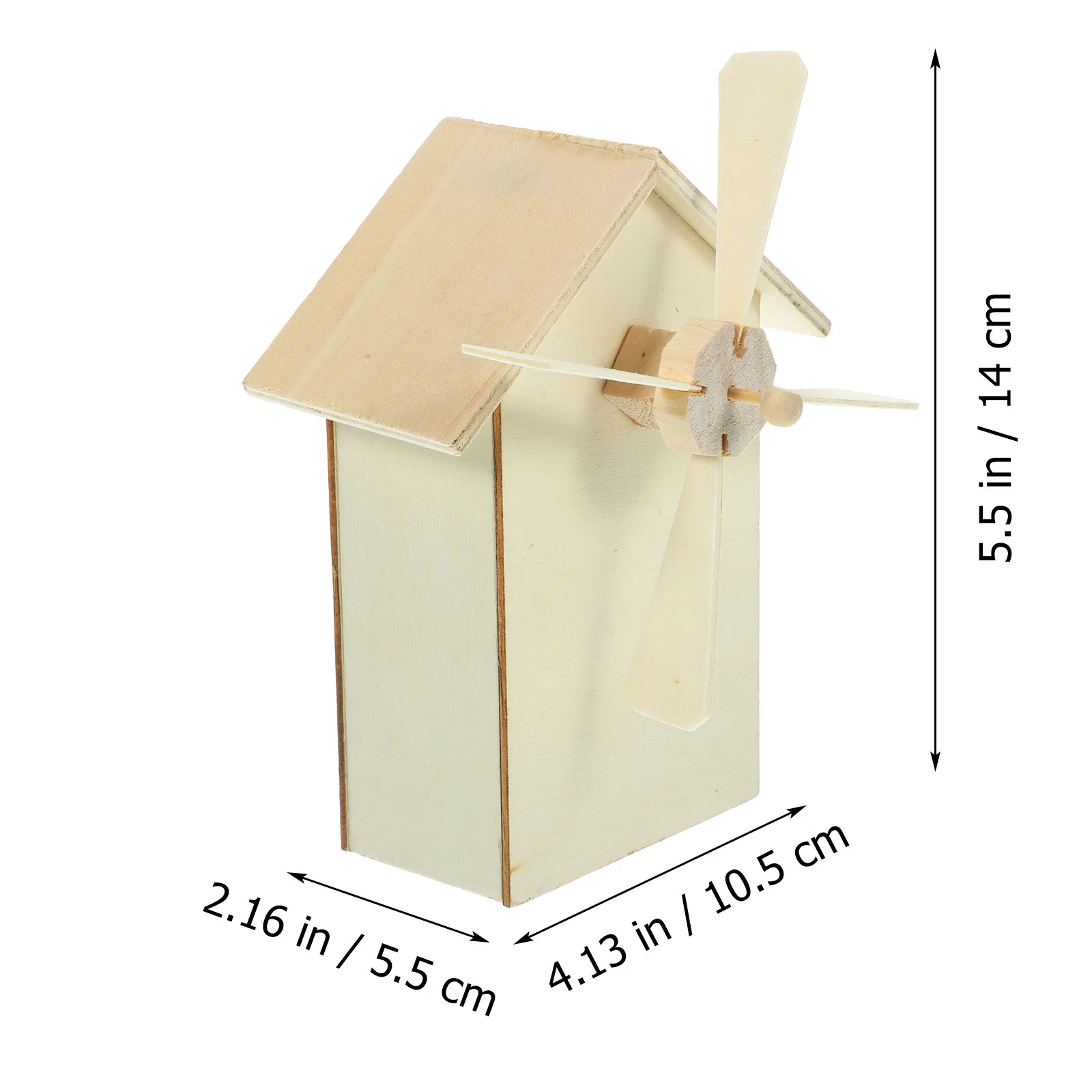 Vaguelly 2 pçs cofrinho de madeira kit inacabado crianças armazenamento brinquedo caixa de dinheiro moinho de vento design artesanato