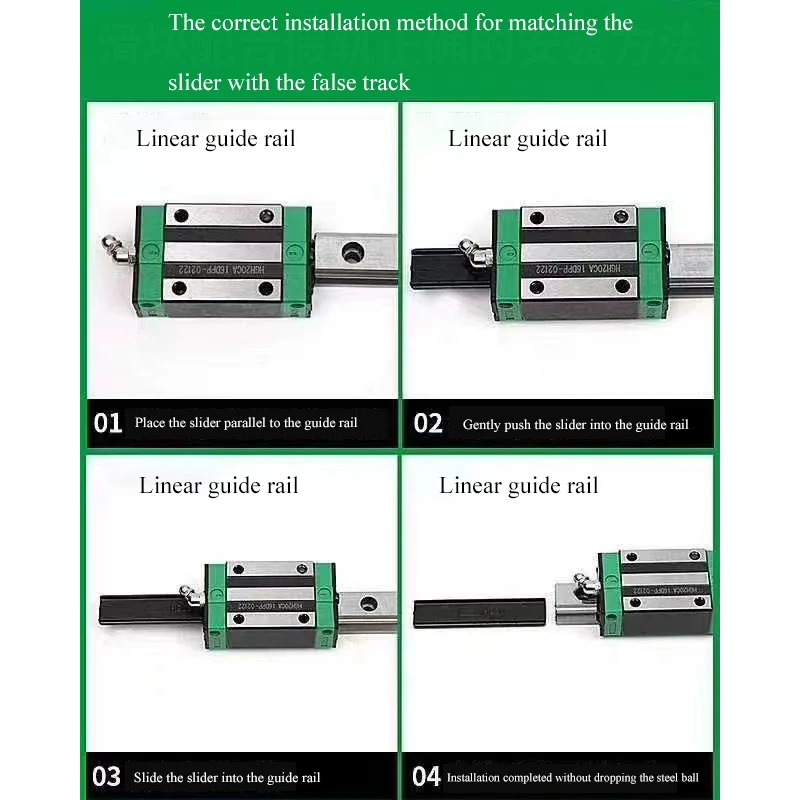 Para piezas CNC, envío rápido, guía CNC, 2 uds., HGR15, HGR20, 200-950mm, carritos deslizantes de carril cuadrado lineal, 4 Uds. HGH25CA o HGW25CC