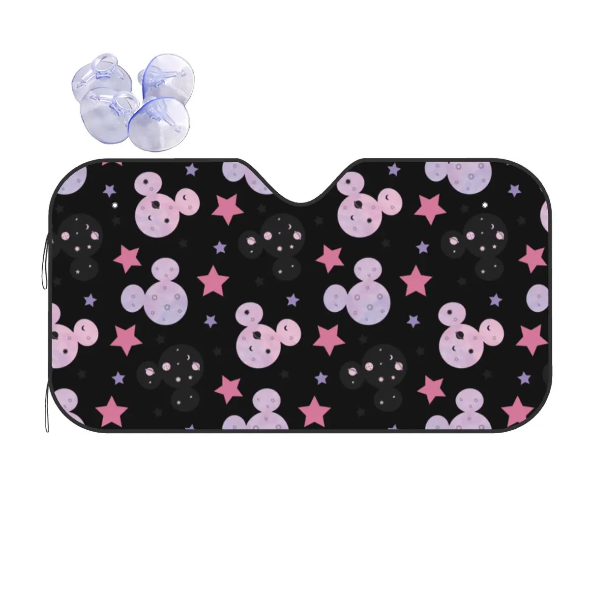 

Cartoon Mickey Mouse Minnie Sunshade Windscreen Novelty Car Front Window Visor 76x140cm Sunshade Visor Sunscreen Curtain