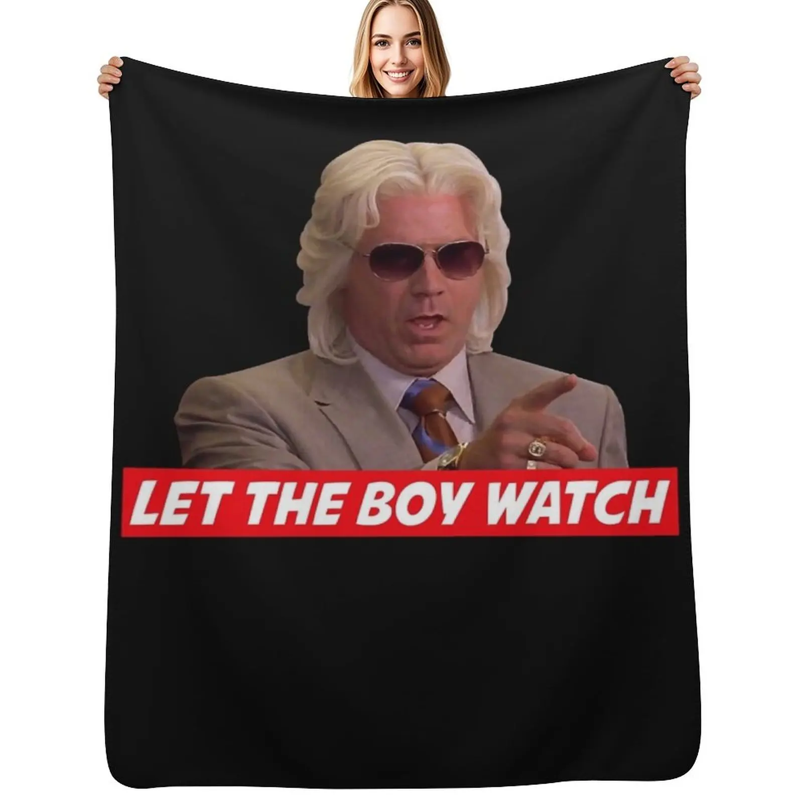 

Ashley Schaeffer Let The Boy Watch Classic Throw Blanket All Season Lightweight Soft Blanket for Bed
