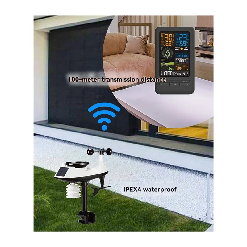 SQPP-Tuya Smart Wi-Fi метеостанция качество воздуха индекс света цифровой термометр датчик влажности для домашнего мониторинга