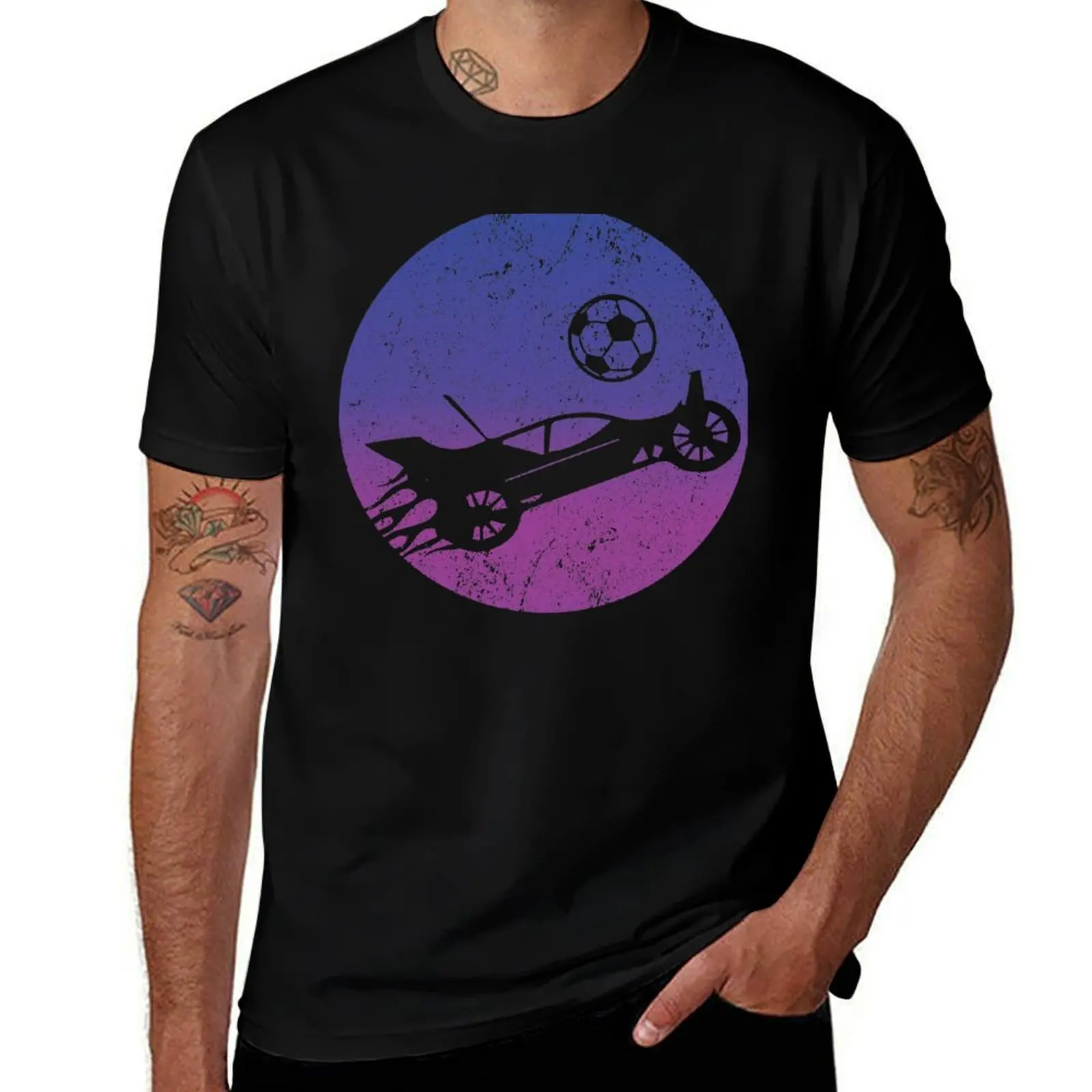 Retro Style Rocket RC Soccer Car League Funny amer T-Shirt Anti-Pilling Casual T-Shirt