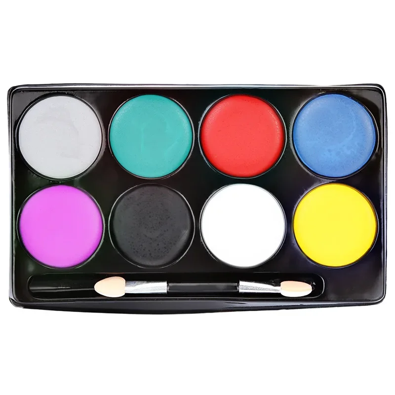 Paleta de maquillaje para arte corporal, pintura al óleo impermeable, pigmento de belleza, tatuaje, para fiesta, Festival, Halloween, 1 ud.