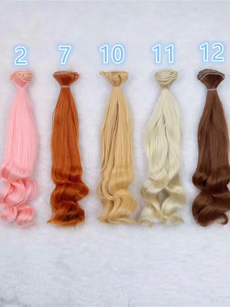 25cm BJD Doll Wigs Bundles SD Ye Luoli Chole Body Waves Mini Tresses High Temperature Silk Hair Multi Colors Doll Accessories