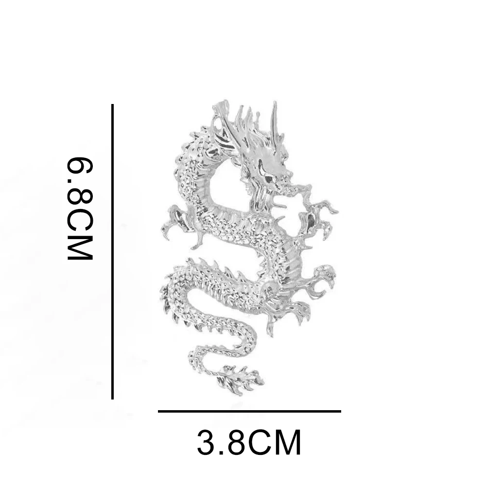 New Chinese China-Chic Dragon Stud Earrings for Women Fashion Jewelry Minimalist Accessories