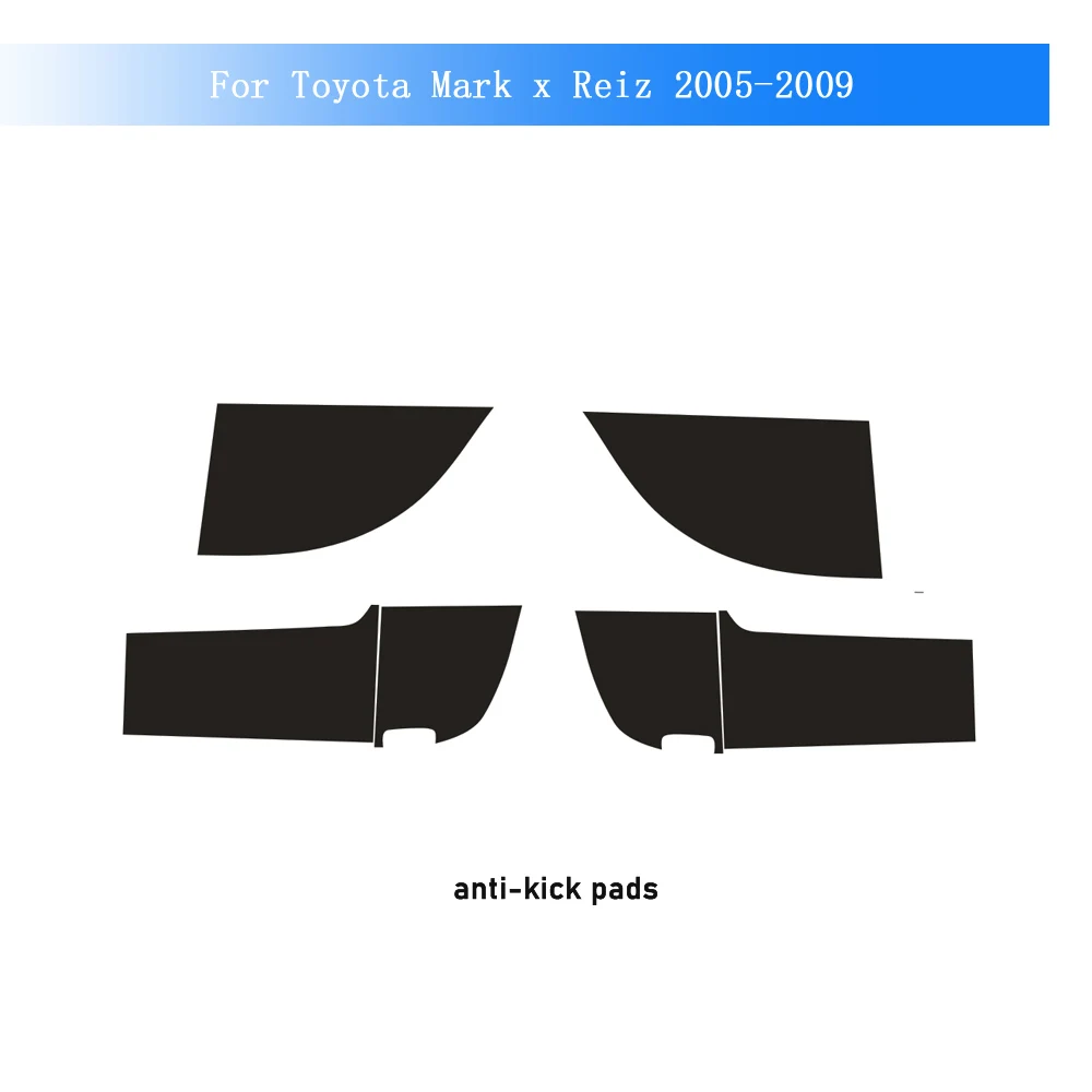 

For Toyota Mark x Reiz 2005-2009 Carbon Fiber sticker 6pcs Car Door Anti-Kick Pad Stickers Protector Films