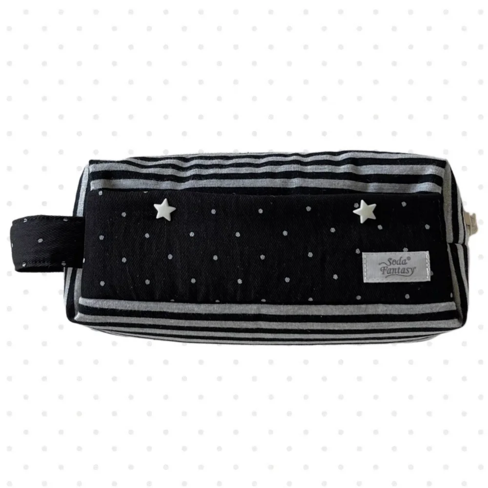 Stationery Storage Bag Patchwork Pencil Case Multifunctional Pencil Bag  School Organizer For Classroom College Students