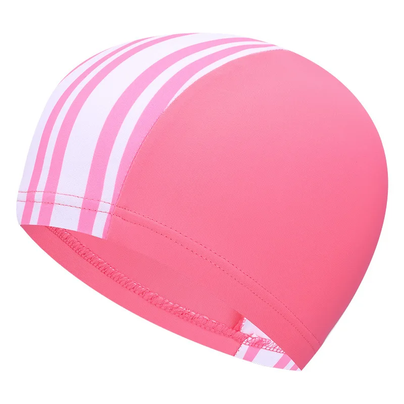 Kids Swim Cap Girls Cartoon Comfortable Cloth Cap Baby Swim Stretch Hat Girls Elementary School Swimming Pool Equipment